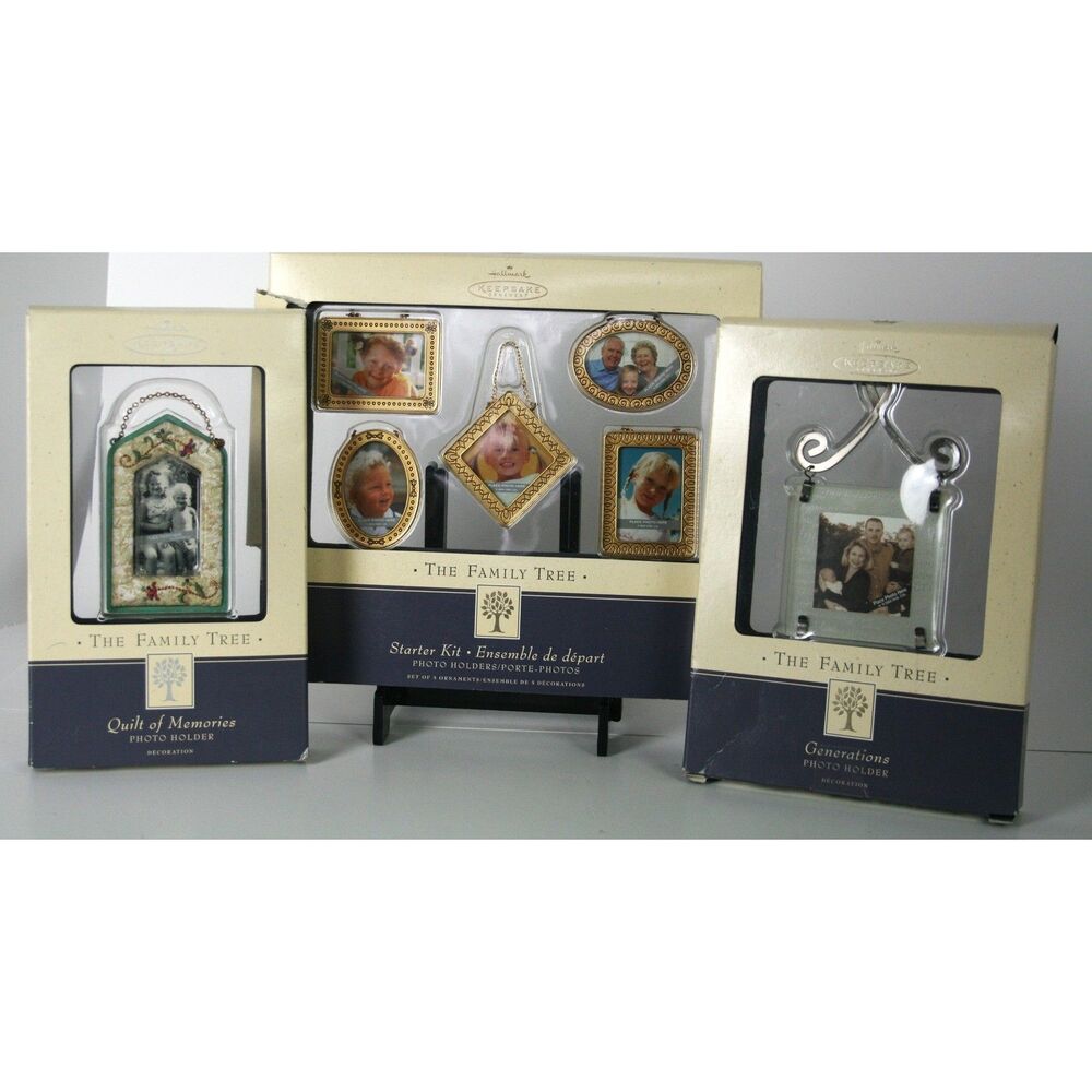 Lot of 3 Hallmark Keepsake The FamilyTree: Starter Kit, Quilt and Generations